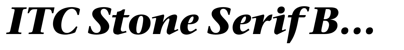 ITC Stone Serif Bold Italic